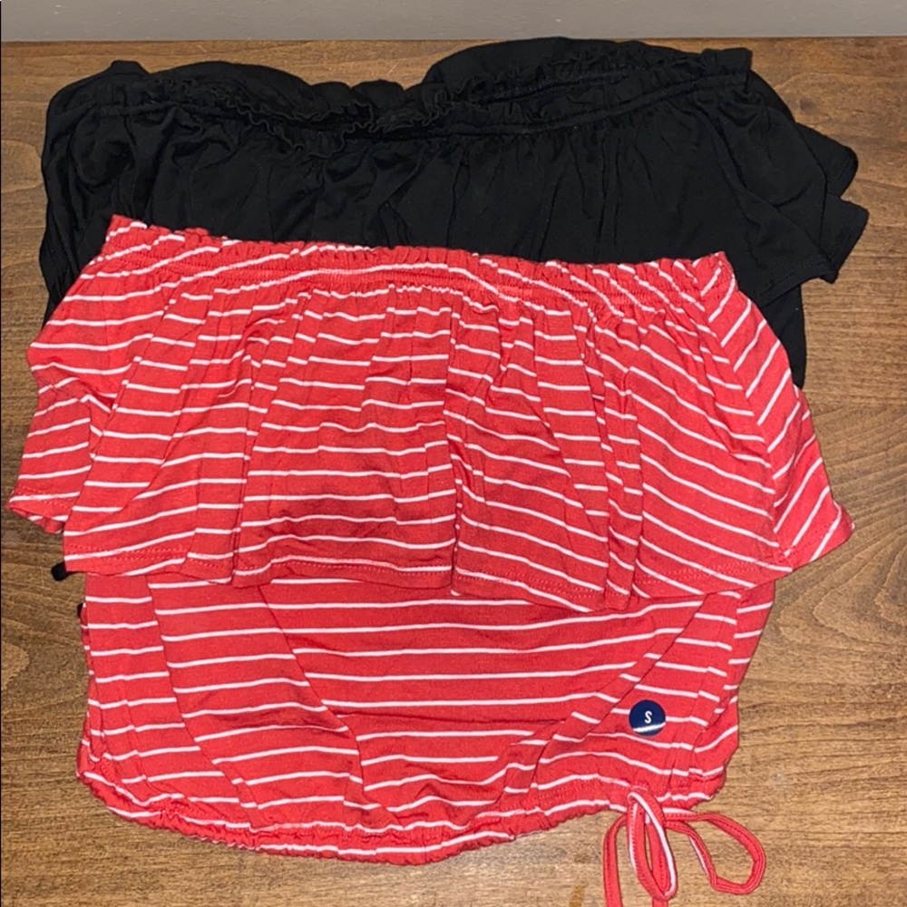 Set of 2 A&F strapless tops